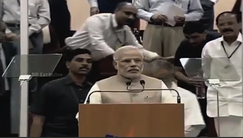Modi English teleprompter - June 30 '14