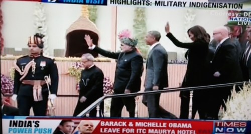Modi Obamas leave parade