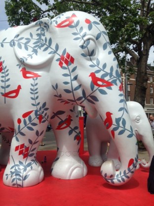 This 10ft high model of an elephant, symbolising Tara, was also auctioned for £42,000
