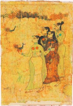 Gaitonde watercolour and ink