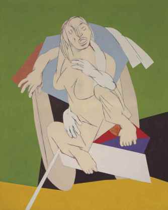 tyeb_mehta_untitled woman on rickshaw