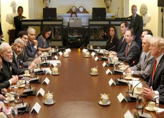 Modi Trump delegation meeting
