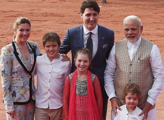 Justin-Trudeau-family-with-narendra-modif-701x467