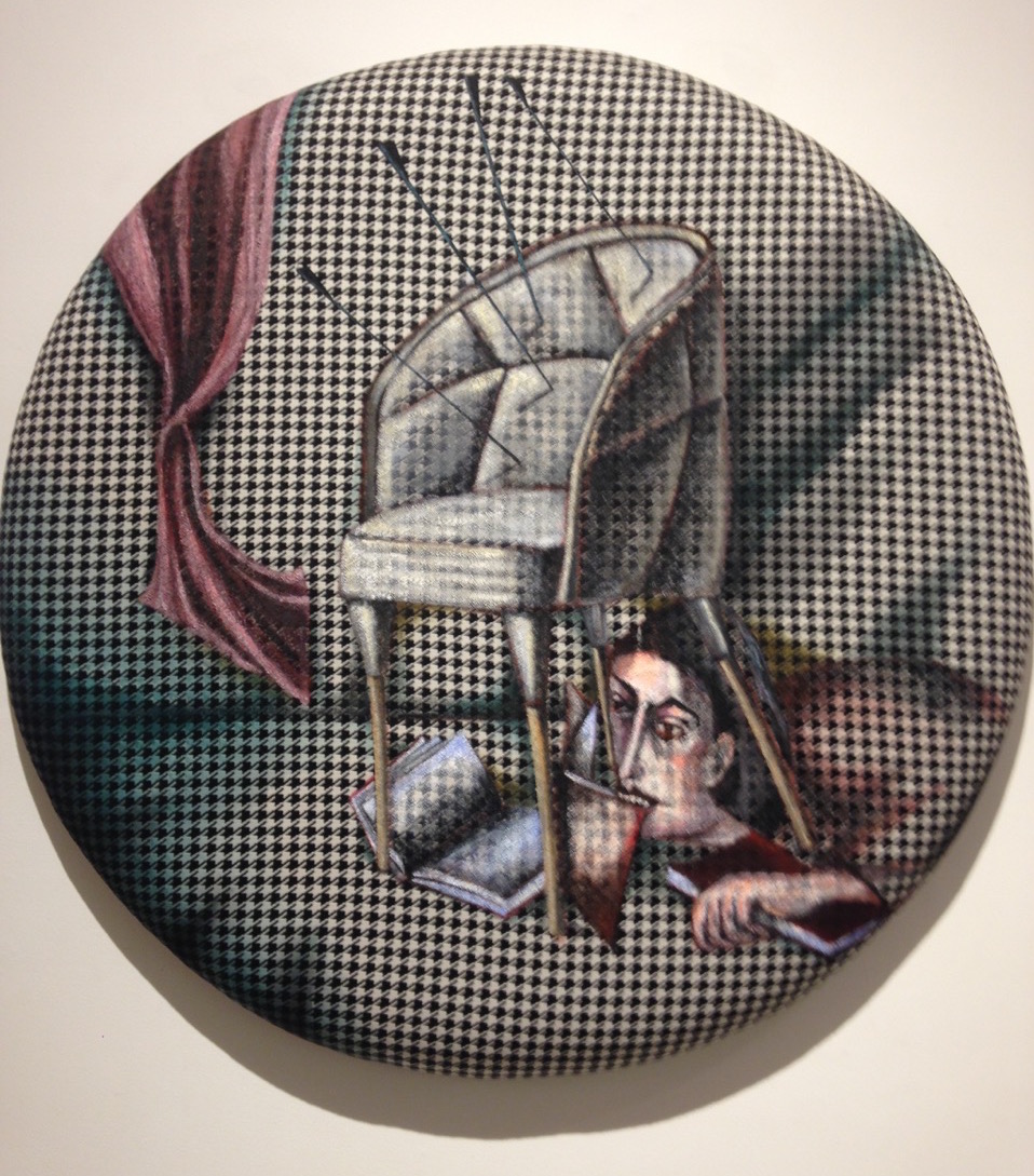The Reader | Acrylic on shaped mattress | 48” Diam IMG_8673